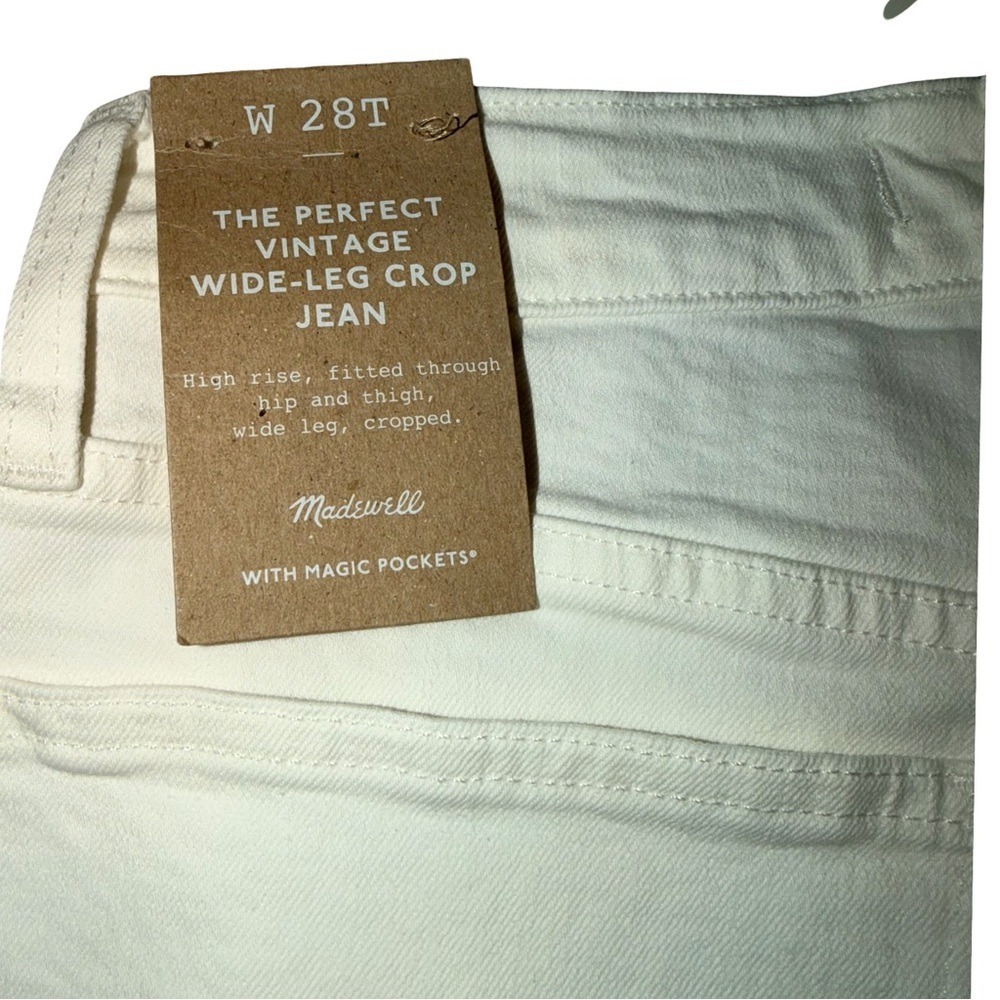 Madewell Perfect Vintage Wide-Leg high‎ rise Crop Jeans-NWT - Picture 9 of 10